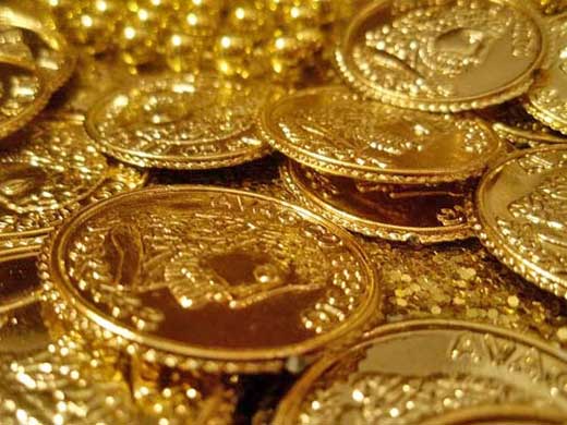 Tesoro monedas oro