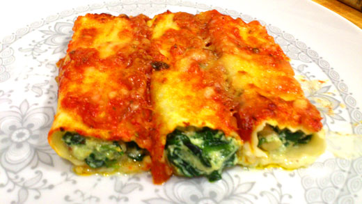 canelones vegetales