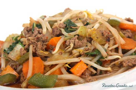 Chop suey carne