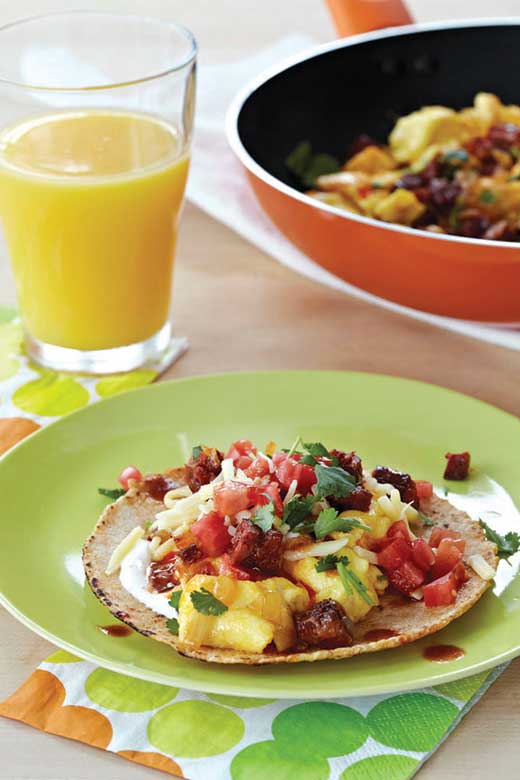 Chorizo Scrambled Egg Taco