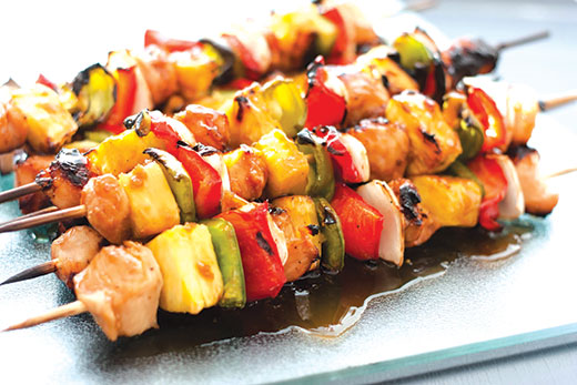 Brochetas pollo